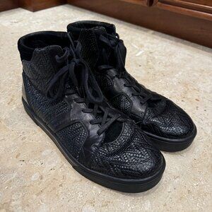 Y-3 Black Woven High Tops - Mens Size 10.5